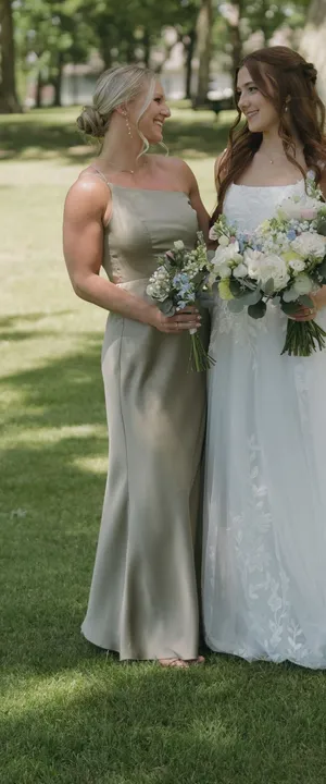 Kensie Dress Matte Satin Sage Green Birdy Grey Dress thumbnail 1