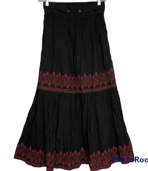 Anthropologie Pinnacle By Shruti Sancheti Tiered Embroidered Midi Skirt thumbnail 3