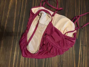 Cupshe medium deep pink shimmer ruched one piece swimsuit thumbnail 3