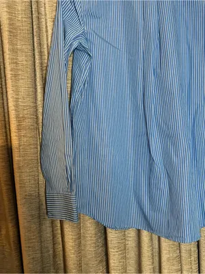 NWT Lauren Ralph Lauren Classic Blue Pinstripe Button Down Dress Shirt Size 8 thumbnail 14