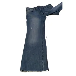 Liverpool LA Crop Flare Jeans‎ Womens 8/29 Blue Raw Hem Distressed Stretch Denim thumbnail 10