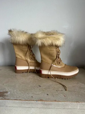 Sorel Joan of Arctic Next Faux Fur Boots in Curry thumbnail 4