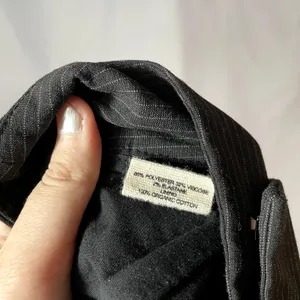 Djerf Avenue black gray striped high waist trousers 35 inseam womens M $170 MRSP thumbnail 7