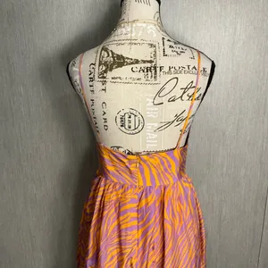 Milly Silk Orange and Purple Mini Dress Size 4 thumbnail 7