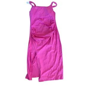 NWT Halara Softlyzero Airy Square Neck Corset Ruched Split Bodycon pink large thumbnail 4