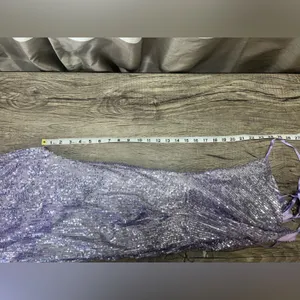 Anthropologie Ranna Gill lavender Sequin Jumpsuit‎ size medium NWT thumbnail 8