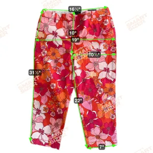 Talbots Perfect Crop Pant Floral 8 Petite Statement Resort Chic‎ Preppy Vacation thumbnail 8