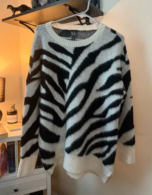 Worthington Zebra Print Sweater thumbnail 1