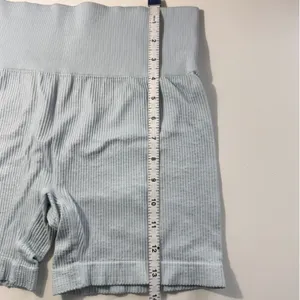 Colsie Light Blue Ribbed Seamless Lounge Shorts High Waisted Womens Large‎ thumbnail 4