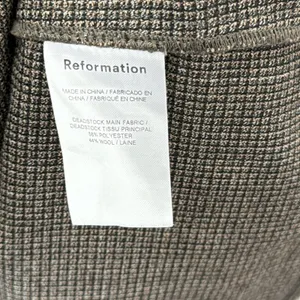 Reformation Stratford Wool Blend Midi Dress in Black Check Size: 4 thumbnail 8