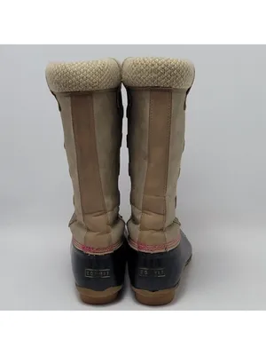 Esprit Belinda Tan Tall Lace Up Faux Fur Sock Lined Knit Cuff Duck Boots Sz 7.5M thumbnail 2