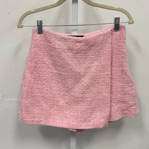 Zara Pink Textured‎ Tweed Women's 2 Piece Set Skort Cropped Top Med 2647/651/620 thumbnail 5