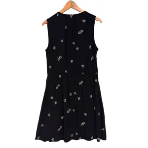 Old Navy Daisy Dress Womens L‎ Black Midi Cottage Casual Party Sundress Summer thumbnail 3