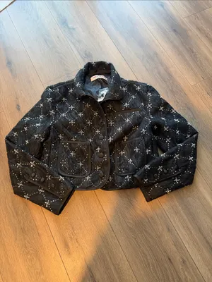 Free People Time of my Life Embellished Jacket- size Small thumbnail 2