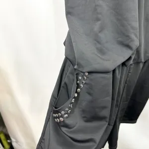 Two 2 Fly Large Romper Studded Black Sleeveless Pockets Goth Edgy Mini Biker 529 thumbnail 6