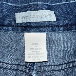 Vintage Real Comfort Denim Cargo Cotton Midi Skirt Y2K Utility Jean Skirt Sz 8P thumbnail 5