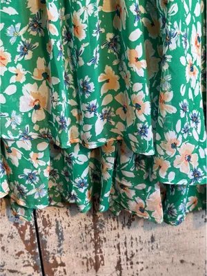 NWT Sienna Sky Green Floral Halter Neck Dress size Medium thumbnail 9