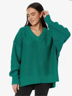 Free People Allie V - Neck Mountain View Large Oversized Comfy chunky thumbnail 1