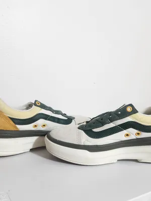 Vans Old Skool Overt Plus ComfyCush Green and Yellow Sneakers Women 7.5 Men 6 thumbnail 9