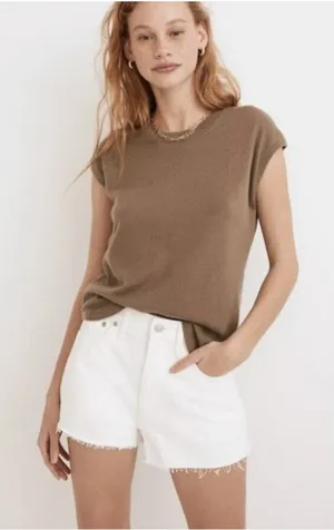 NWT Madewell Relaxed Denim Shorts in Tile White ND717 31 thumbnail 1