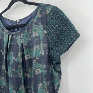 Talbots Tweed Dress Sz 16P Office Preppy Old Money Academia Mix Media Metallic thumbnail 5