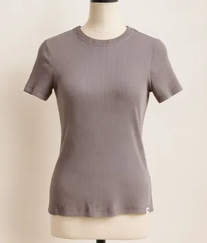 Roots Ribbed Short Sleeve Knit Top – Size S/P thumbnail 1