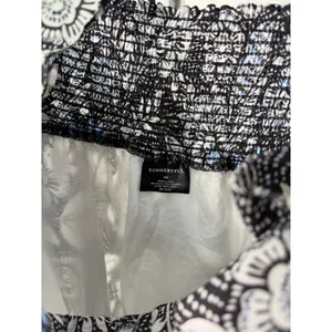 Summersalt Ruffle Oasis Dress Blue Black Floral Tiered Smocked Midi SM thumbnail 4