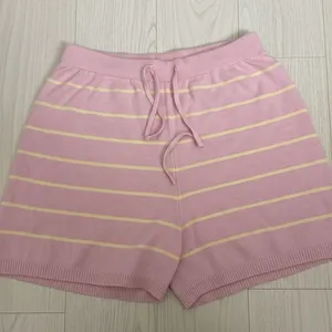 Source Unknown Pink and Yellow Striped Women's Shorts thumbnail 1
