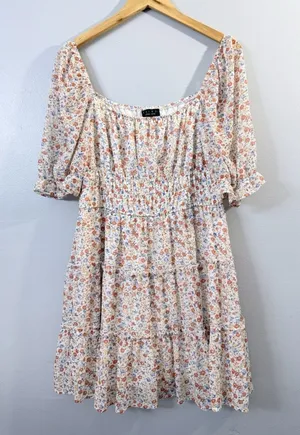 Trixxi Floral Mini Ruffled Tiered Sundress Size XL thumbnail 1