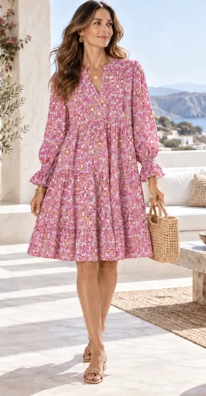 Tuckernuck Pomander Place Poplin swing Dress medium resort festival brunch thumbnail 1