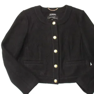 NWT J.Crew Louisa Lady Jacket in Black Italian Boiled Wool Blazer 8 thumbnail 4