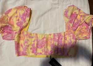 White Fox Floral Crop Top thumbnail 1