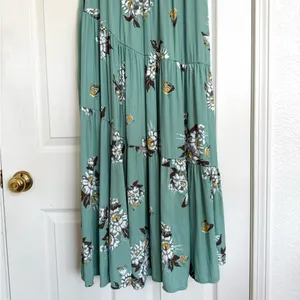 Free People All I Got Floral Printed Maxi Dress 0 XS Blue thumbnail 4