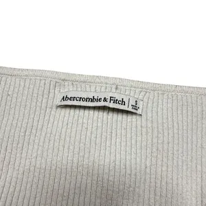 Abercrombie & Fitch Scoop Neck Long Sleeve Sweater Top White Small thumbnail 7