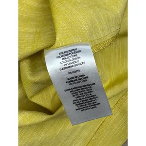 Sharagano Women Laurel Leaf Yellow Zip Front Safari Belted Dress Size 10 Utility thumbnail 5