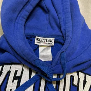 Majestic Vintage Y2K Embroidered Blue and White University of Kentucky Hoodie Sweatshirt thumbnail 4