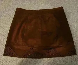 TCEC Skirt brown suede size medium thumbnail 1