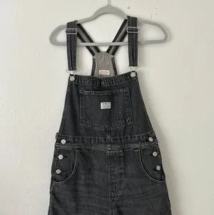 Levi’s X Free People Vintage Black Overalls / Shortalls thumbnail 7