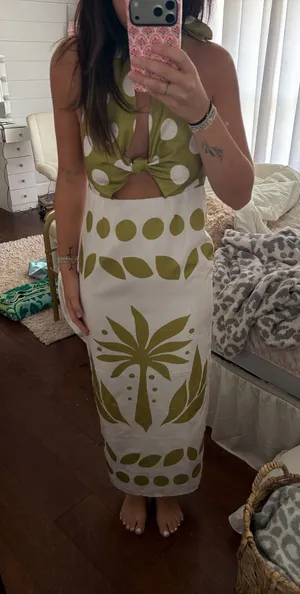 beachy maxi dress Green thumbnail 1