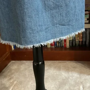Madewell Chambray Frayed Hem Button Down Shirt Dress thumbnail 6