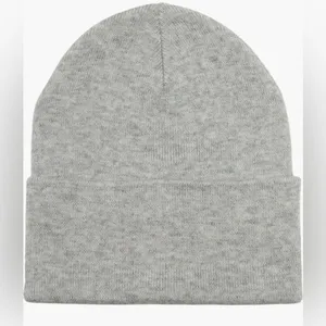 UGG Winter Soft Heather Gray Ribbed Knit Cuff Logo Beanie OS NWT thumbnail 7