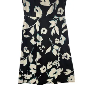 Maggy‎ London Womens Floral Mock Neck Sleeveless Midi Dress Black White Size 10 thumbnail 6