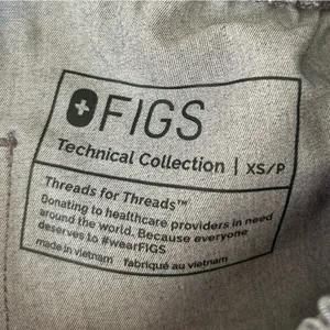 NWT Figs Woman’s Zamora Gray High Waisted Scrub Pants Size XS Petite‎ thumbnail 5