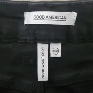 Good American good waist crop black skinny jeans sz 00/24 thumbnail 6