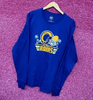 Los Angeles Rams NFL Helmet Beach Tailgate Long Sleeve L thumbnail 3