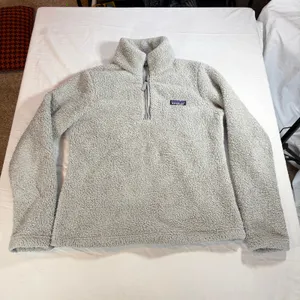 Patagonia womens fuzzy 1/4 zip fleece. Los gatos. salt gray. Size S. outdoors thumbnail 5