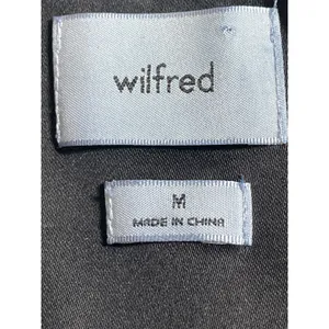 Aritzia Wilfred Shine Satin Bustier Black Square Neck Sleeveless Crop Tank Top M thumbnail 3