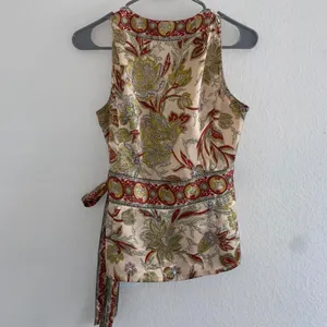 Charlotte Russe Paisley Vintage Wrap Tank Top thumbnail 3