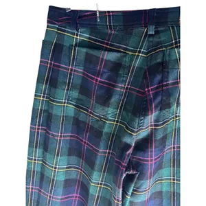 Vilagallo Tartan Plaid Scallop Hem Pants Pink Trim NWT 38 US 8 thumbnail 9