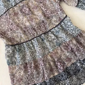 Knox Rose Patchwork‎ Paisley Boho Peplum Blouse XS Cottagecore Top thumbnail 6